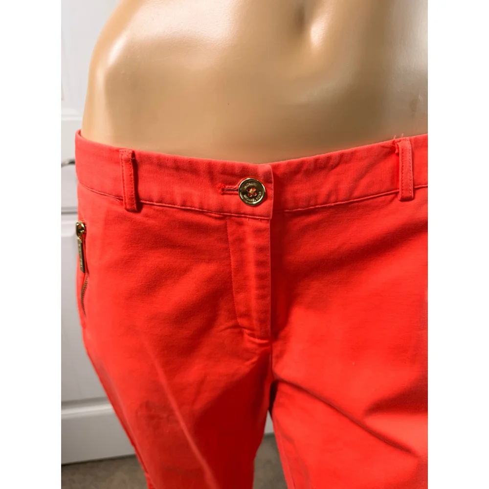 Women's Michael Kors Orange Cropped Pants 8 City Chic Preppy Modern Chic Classic